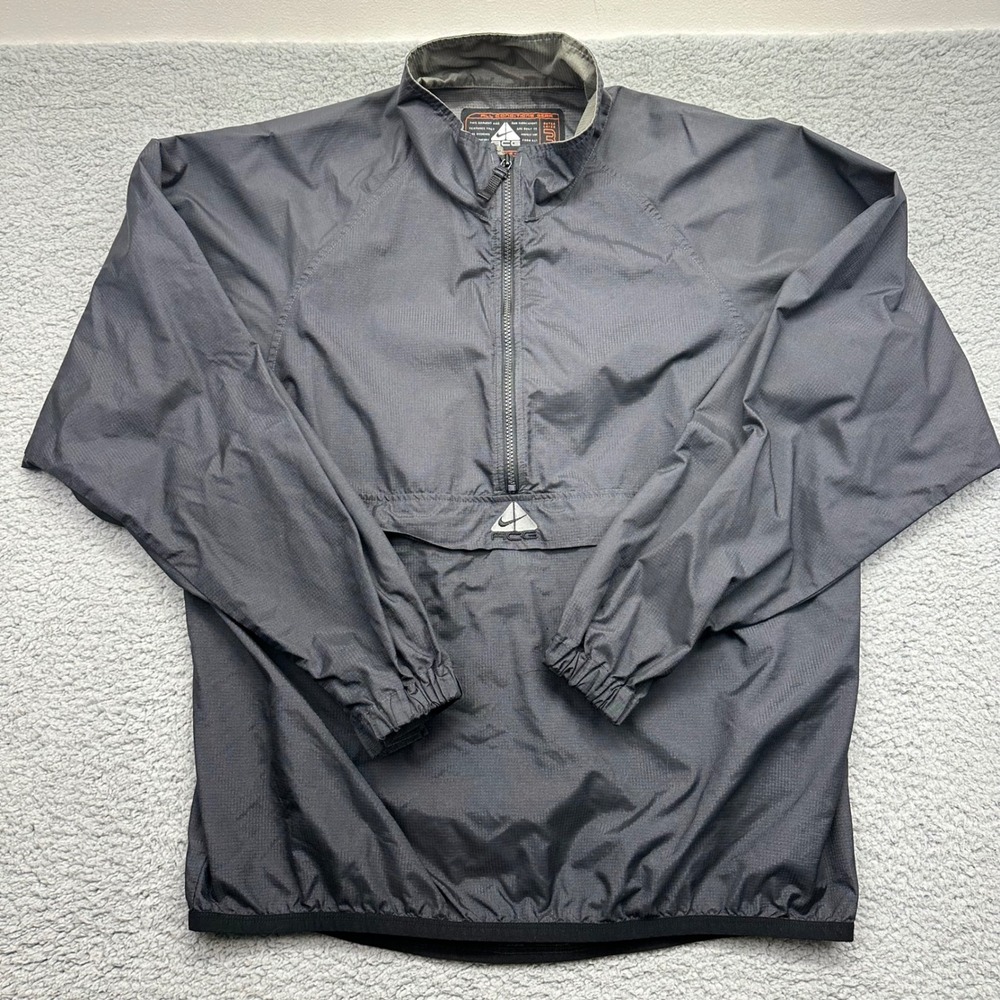 Nike ACG H8-NCA Mens Large VTG Outer Layer 3 Packable Windbreaker Anorak Jacket